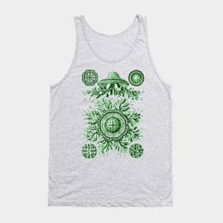 Ernst Haeckel Discomedusae Jellyfish Plate 28 Green Tank Top